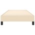 Estructura de cama sin colchón tela crema 80x200