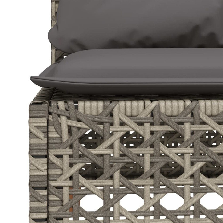Sofá de jardín sin reposabrazos con cojines ratán PE