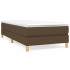 Estructura de cama sin colchón tela marrón oscuro 80x200