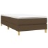 Estructura de cama sin colchón tela marrón oscuro 80x200
