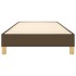 Estructura de cama sin colchón tela marrón oscuro 80x200