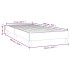 Estructura de cama sin colchón tela marrón oscuro 80x200