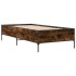 Estructura cama madera ingeniería metal roble humo 75x190