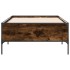 Estructura cama madera ingeniería metal roble humo 75x190