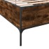 Estructura cama madera ingeniería metal roble humo 75x190
