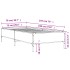 Estructura cama madera ingeniería metal roble humo 75x190