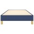 Estructura de cama sin colchón tela azul 90x200