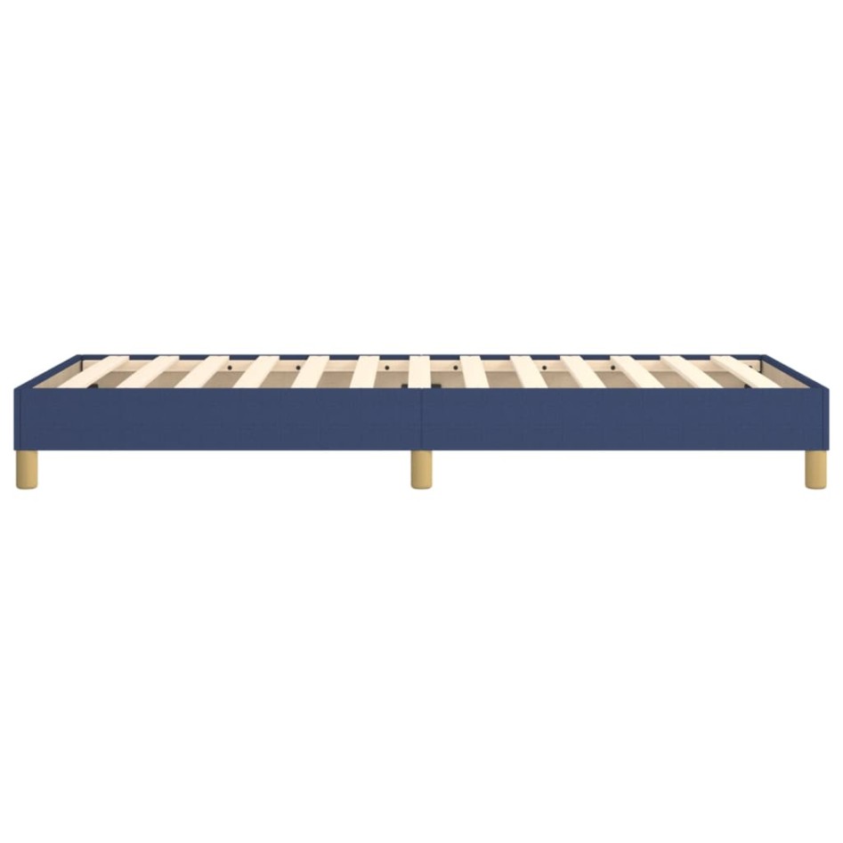 Estructura de cama sin colchón tela azul 90x200