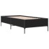 Estructura de cama madera de ingeniería y metal negra 75x190