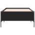 Estructura de cama madera de ingeniería y metal negra 75x190