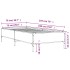 Estructura de cama madera de ingeniería y metal negra 75x190