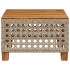 Mesa de jardín ratán sintético madera acacia beige 55x55x36