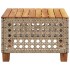 Mesa de jardín ratán sintético madera acacia beige 55x55x36