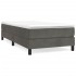 Estructura de cama sin colchón terciopelo gris oscuro 90x200