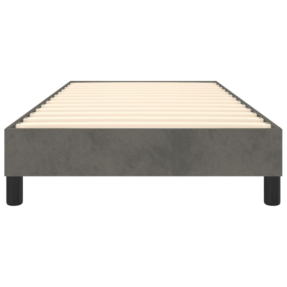 Estructura de cama sin colchón terciopelo gris oscuro 90x200