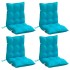 Cojines para silla con respaldo bajo 4 uds tela Oxford