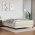 Estructura de cama sin colchón cuero sintético crema 140x200