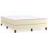 Estructura de cama sin colchón cuero sintético crema 140x200