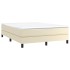 Estructura de cama sin colchón cuero sintético crema 140x200