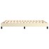 Estructura de cama sin colchón cuero sintético crema 140x200
