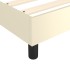 Estructura de cama sin colchón cuero sintético crema 140x200