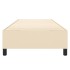 Estructura de cama sin colchón tela crema 80x200