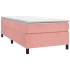Estructura de cama sin colchón terciopelo rosa 80x200