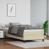 Estructura de cama sin colchón cuero sintético crema 80x200