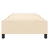 Estructura de cama sin colchón tela crema 90x190
