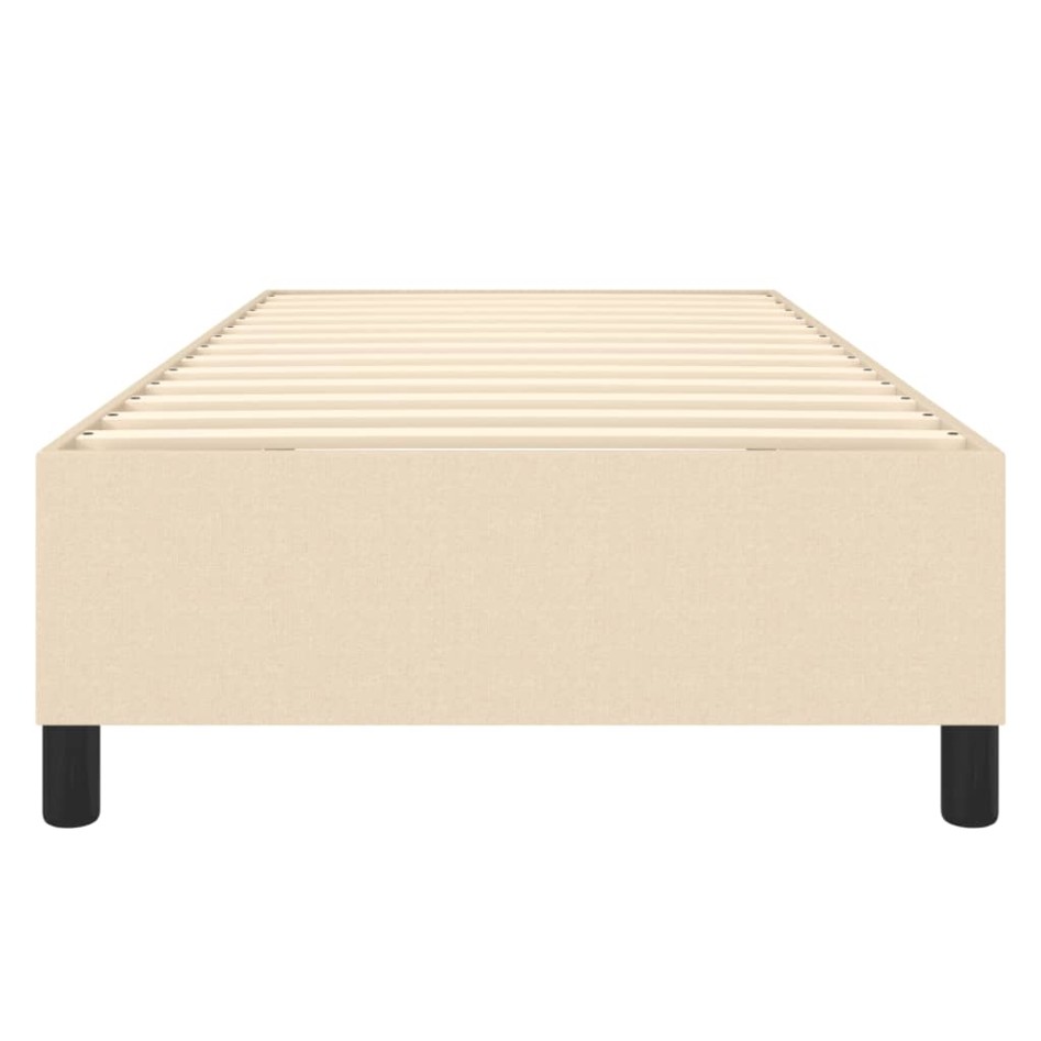 Estructura de cama sin colchón tela crema 90x190
