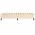 Estructura de cama sin colchón tela crema 90x190