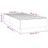 Estructura de cama sin colchón tela crema 90x190