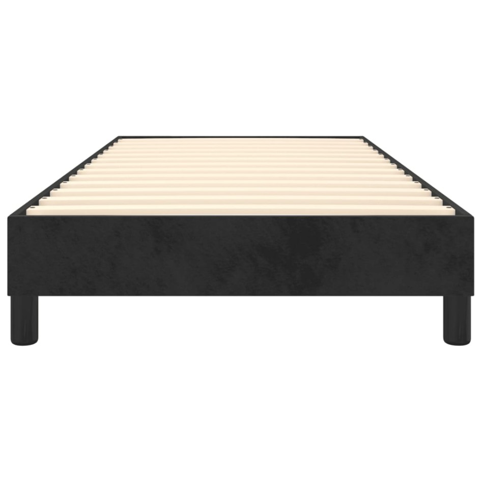 Estructura de cama sin colchón terciopelo negro 100x200