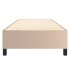 Estructura cama sin colchón cuero sintético capuchino 90x200
