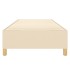 Estructura de cama sin colchón tela crema 90x200