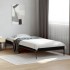 Estructura de cama madera de ingeniería y metal negro 90x200