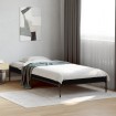 Estructura de cama madera de ingeniería y metal negro 90x200 cm