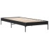Estructura de cama madera de ingeniería y metal negro 90x200