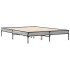 Estructura cama madera ingeniería metal gris Sonoma 135x190