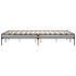 Estructura cama madera ingeniería metal gris Sonoma 135x190