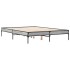 Estructura cama madera ingeniería metal gris Sonoma 135x190