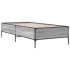 Estructura cama madera ingeniería metal gris Sonoma 100x200