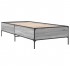 Estructura cama madera ingeniería metal gris Sonoma 100x200
