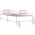 Estructura cama madera ingeniería metal gris Sonoma 100x200