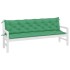 Cojines de banco de jardín 2 uds tela Oxford verde 200x50x7