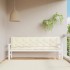 Cojines de banco de jardín 2 uds blanco crema 200x50x7