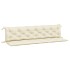 Cojines de banco de jardín 2 uds blanco crema 200x50x7