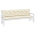 Cojines de banco de jardín 2 uds blanco crema 200x50x7