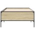 Estructura cama madera ingeniería metal roble Sonoma 90x190