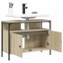 Armario lavabo baño madera ingeniería roble Sonoma 80x30x60